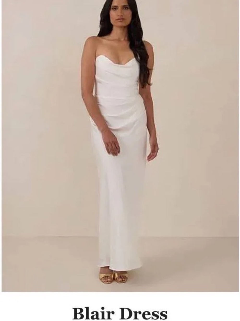 Park & Fifth White Satin Maxi Wedding Dress